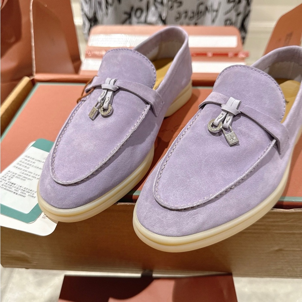 Loro Piana Lavender Suede Loafers | Spring Essential 👡💕 - Picture 5 of 9